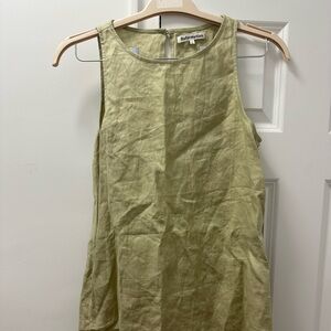Reformation Sage Green Backless Dress